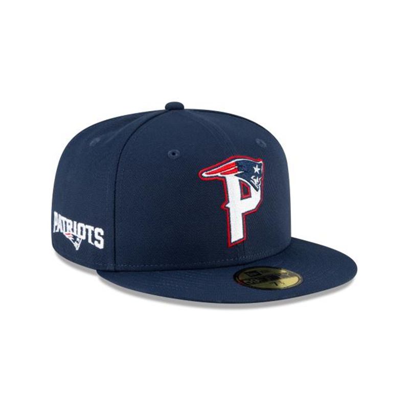 NFL New England Patriots Logo Mix 59Fifty Fitted (GDJ1807) - Blue New Era Caps